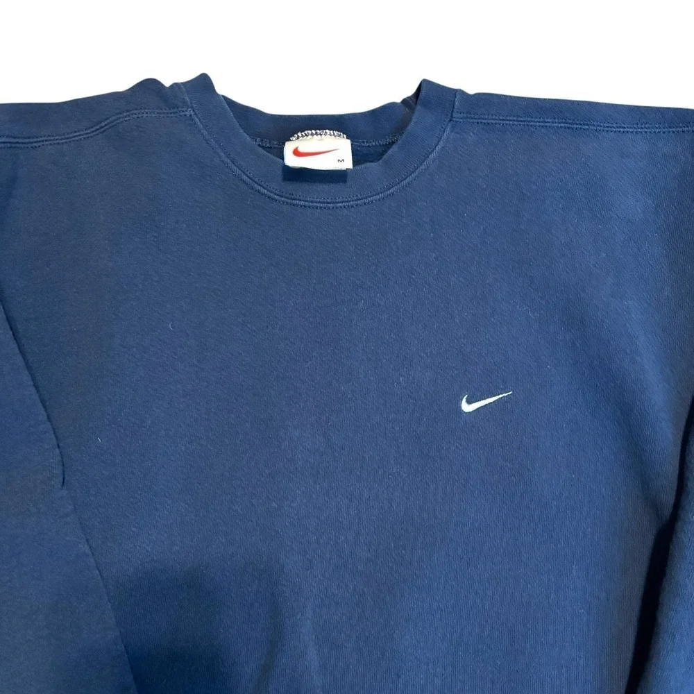 Vintage 90s Nike Swoosh Pullover Crewneck Sweatshirt‎ Size Men's Medium